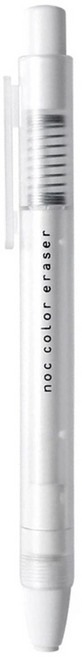 sun-star noc color eraser 按壓出芯橡皮擦 14 x 11 x 130mm 12g, 雪白, 1支