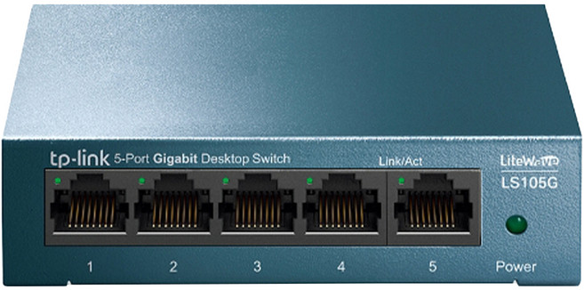 tp-link 5埠 Gigabit交換器 鐵殼, LS105G, 1個