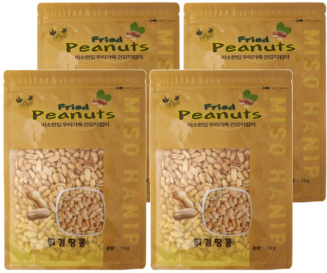 미소한입 튀김 땅콩, 1kg, 4개