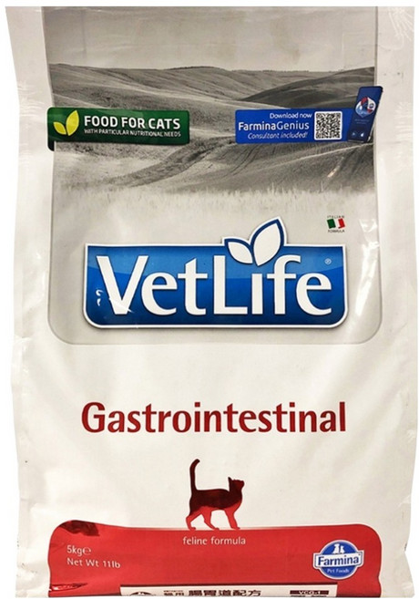 Farmina 法米納 VetLife VCG-1 貓用腸胃道配方 乾飼料, 1袋, 5kg