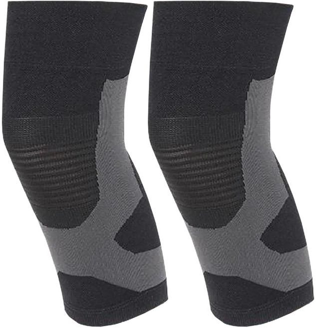 Kyhome 石墨烯自發熱保暖護膝/保暖防寒護膝/高彈運動護具, 黑色, 2個
