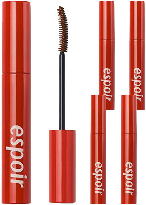 에스쁘아 워터프루프 XP 노머징 마스카라 9g, 딥브라운, 5개