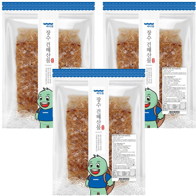 바다원 장줄 쥐포, 100g, 3개