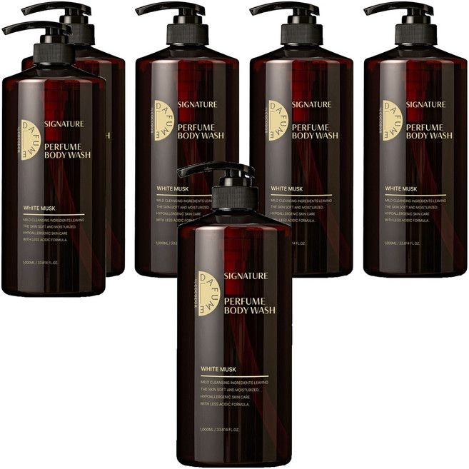 다퓸 바이 코코도르 시그니처 퍼퓸 바디워시 화이트머스크, 1L, 6개
