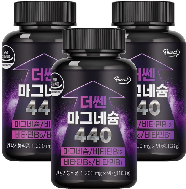 퍼니트 더쎈 마그네슘 440 108g, 90정, 3개