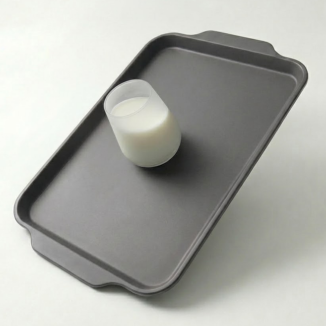 리빙메이트 논슬립 패스트푸드 트레이, 그레이, 1개