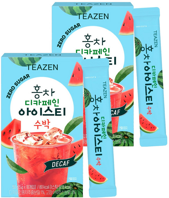티젠 홍차 디카페인 제로슈가 수박 아이스티, 5g, 10개입, 2개