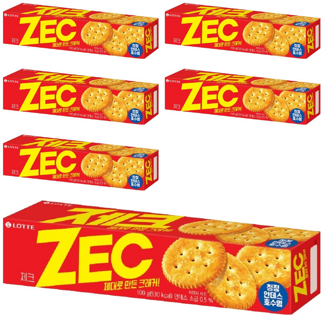 롯데웰푸드 제크 오리지널 과자, 100g, 6개