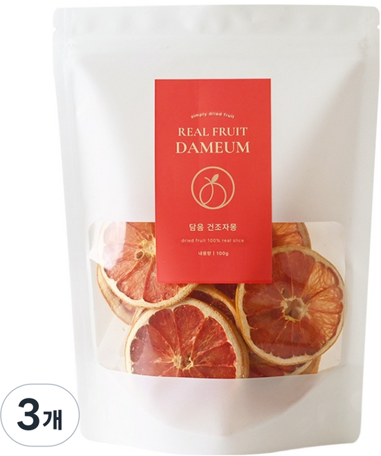 蜜漬乾燥葡萄柚 圓形, 100g, 3個, 1入