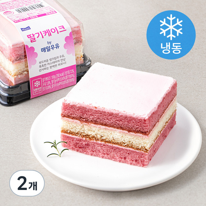 매일우유 딸기 케이크 (냉동), 100g, 2개