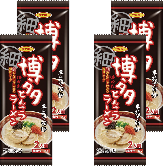 Sanpo 三寶 棒狀博多豚骨風味拉麵 170.4g, 4包