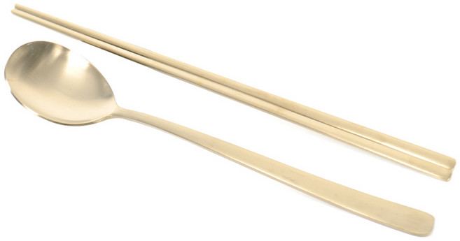 티타늄 민자 수저 + 저분 세트, 수저 20p + 저분 20p, 1개