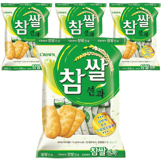 크라운 참쌀선과, 115g, 4개