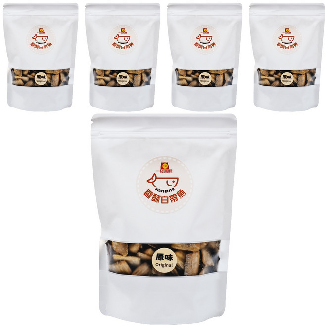 一袋美味 香酥白帶魚 原味, 200g, 5包