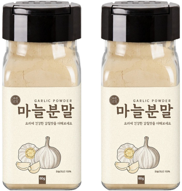 바른미각 마늘분말, 2개, 60g
