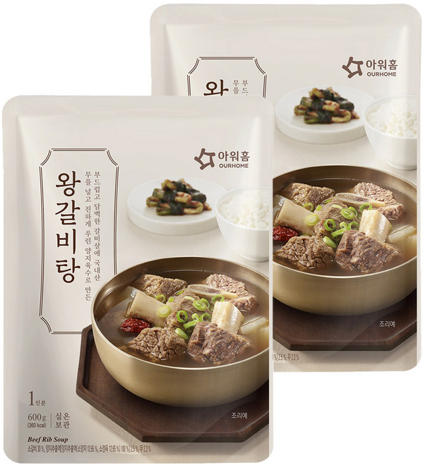OURHOME 愛味弘 頂級牛排骨湯, 600g, 2包