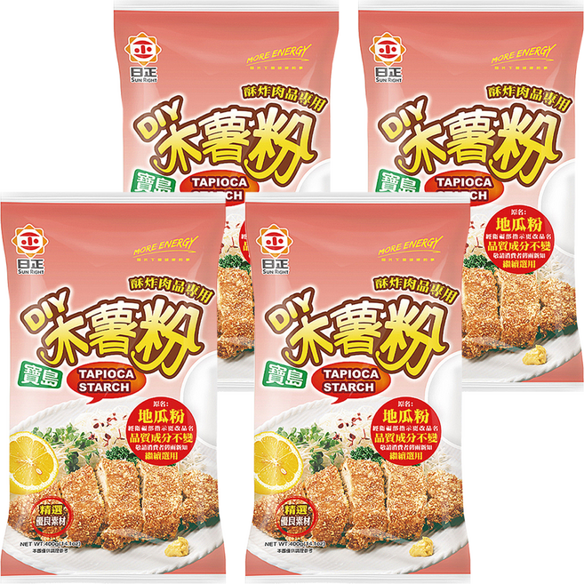 日正食品 寶島木薯粉, 400g, 4包