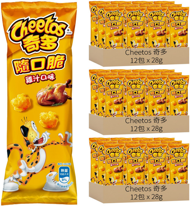 Cheetos 奇多 隨口脆 雞汁口味玉米脆, 28g, 36包