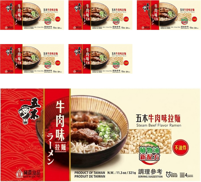 五木 牛肉味拉麵, 321g, 6包