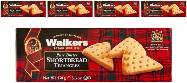 워커스쇼트브레드 트라이앵글 버터쿠키, 150g, 5개