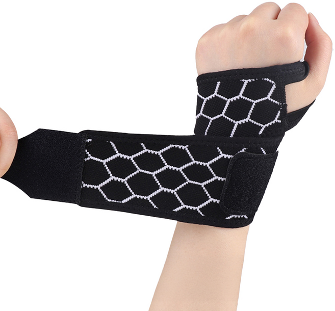 QIDINA 微彈包覆加壓手腕輔助支撐護腕 B, 2雙, 黑色