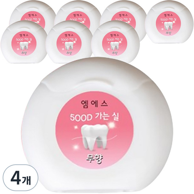 엠에스덴탈 치실 무향, 8개입, 4개