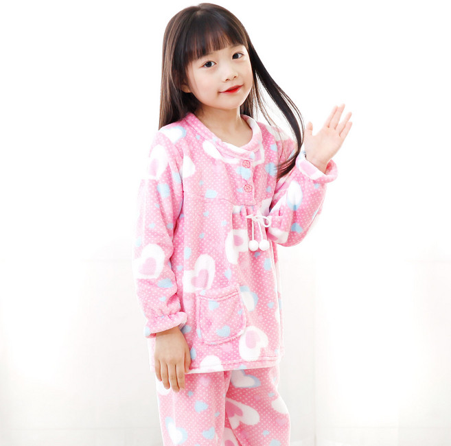 키즈라인 여아용 파스텔 수면잠옷 상하의 세트