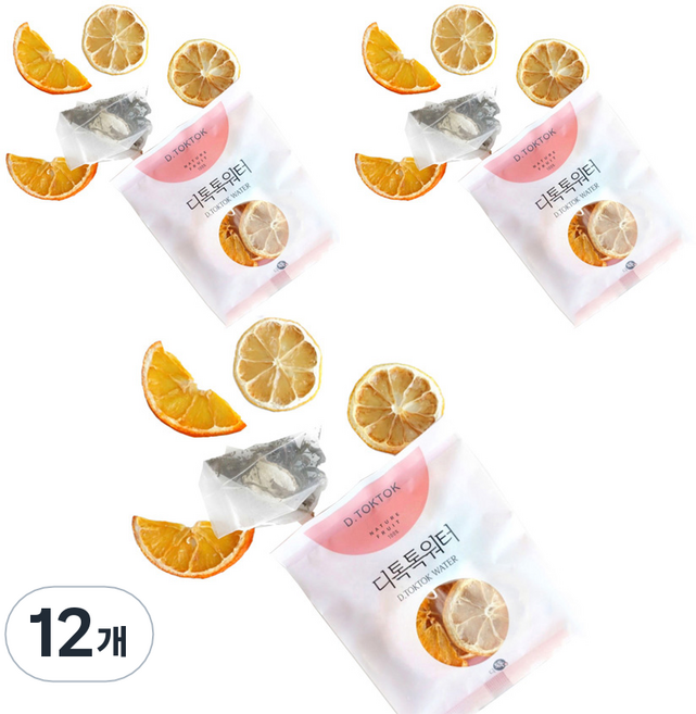 디톡톡 콜록톡 건조 레몬 워터, 6g, 12개, 1개입