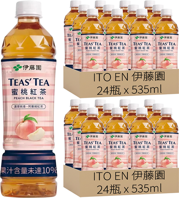 ITO EN 伊藤園 Tea's Tea 蜜桃紅茶, 535ml, 48瓶