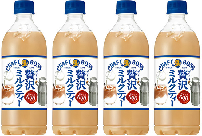 日本 BOSS 工藝奶茶, 600ml, 4瓶