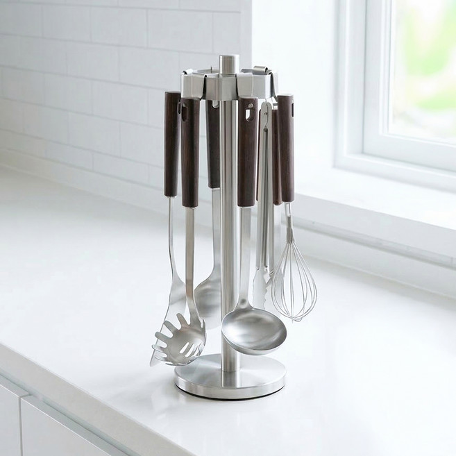 쿠지나인 스테인레스 스틸 조리도구걸이, 혼합색상, 1개