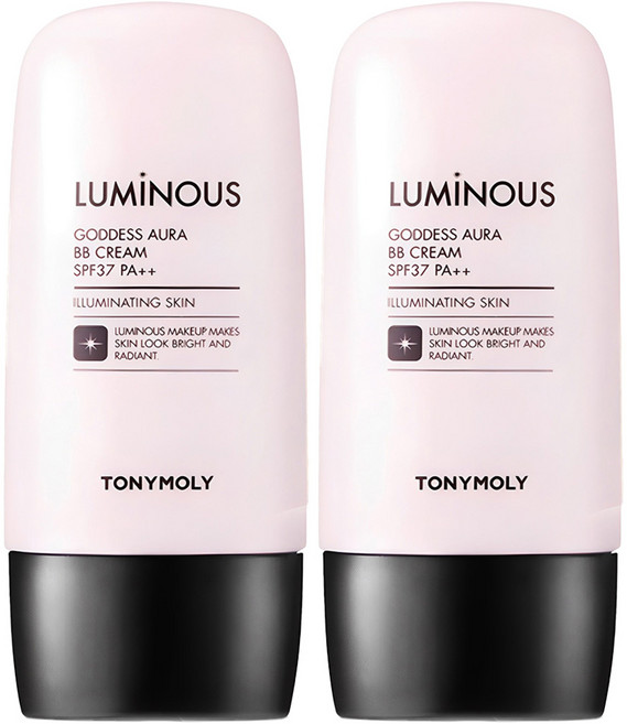 TONY MOLY 發光女神亮採BB霜 SPF37 PA++ 45g, 2號 柔和米色, 2瓶