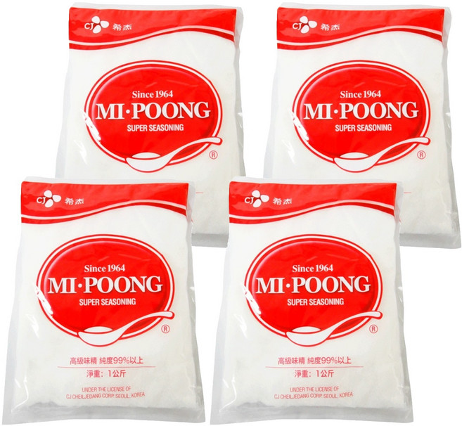 CJ 味素, 1kg, 4包