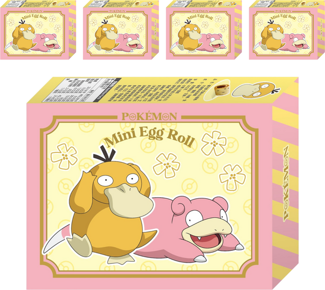 PoKeMoN 寶可夢 芝麻mini蛋捲 可達鴨&呆呆獸 SC-094, 30g, 5個