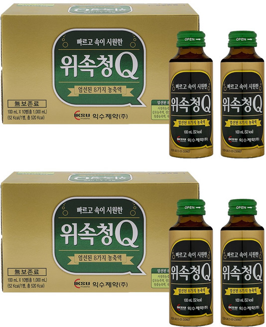 익수제약 위속청Q, 100ml, 20개