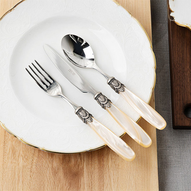 디앤디 로마 양식기 1인세트, 샴페인펄, 테이블 스푼 + 테이블 포크 + 테이블 나이프, 1세트
