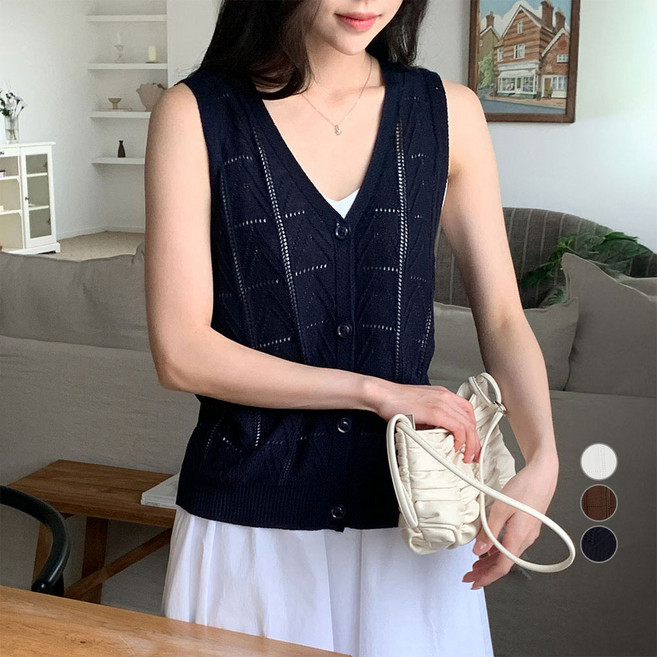 afinar 女款標準版型層次穿搭夏季背心開襟衫