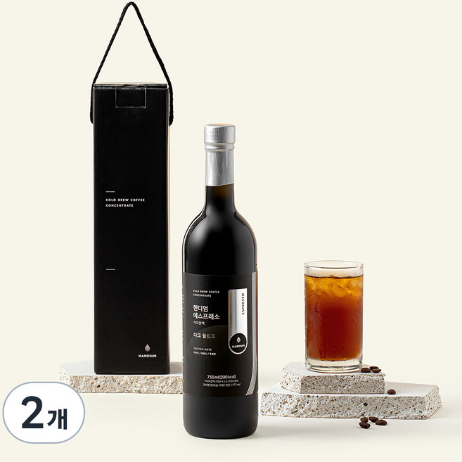핸디엄 에스프레소 커피원액 다크 블렌드, 750ml, 2개