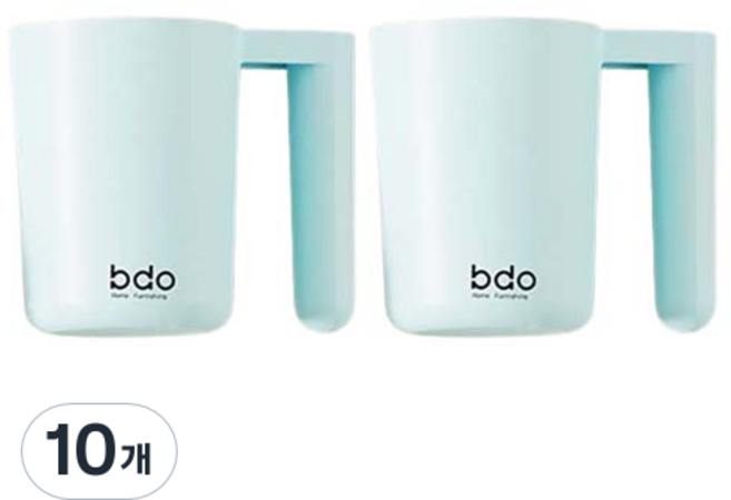 더자카 심플 원형 칫솔꽂이 양치컵, 블루, 10개