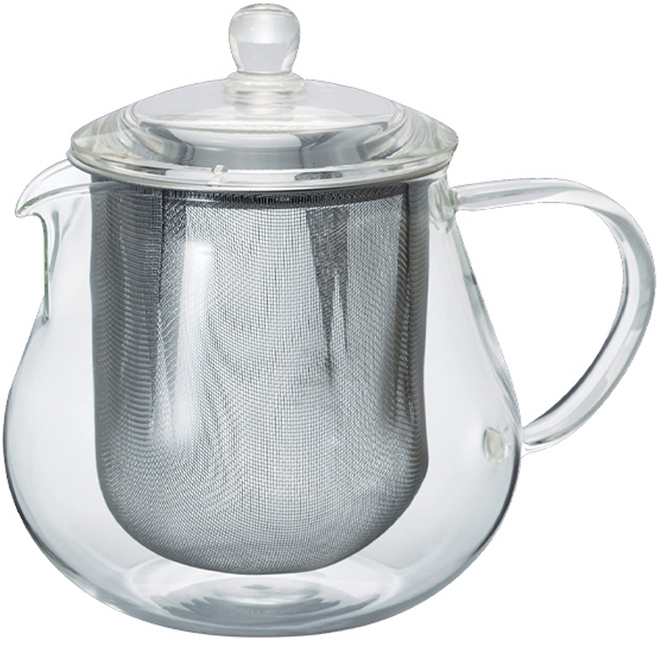 HARIO 好璃奧 哈里歐玻璃壺, 銀色 + 白色, 700ml, 1個