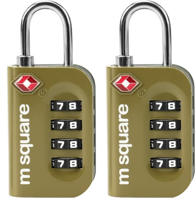 m square TSA海關密碼鎖 大地色 Set 2件