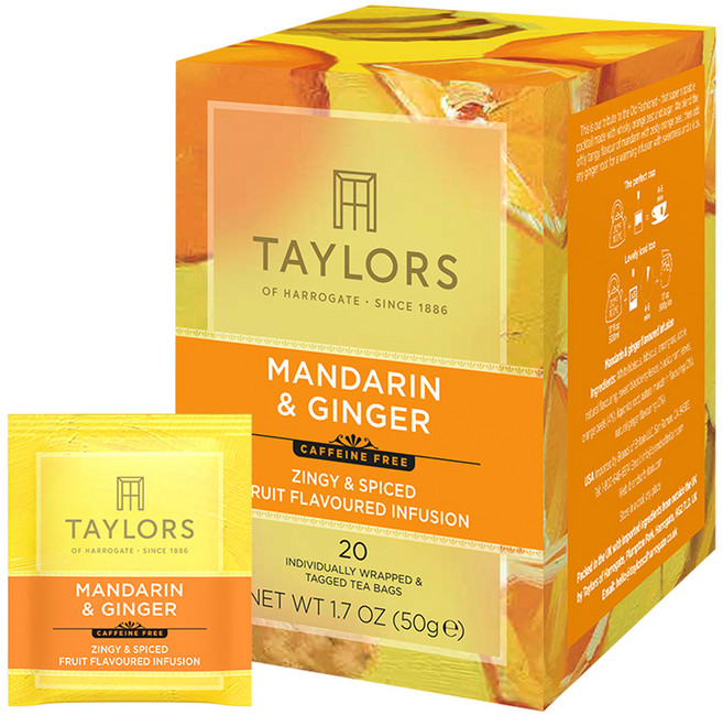 TAYLORS 泰勒茶 柑橘生薑草本茶, 20入, 1個, 2.5g