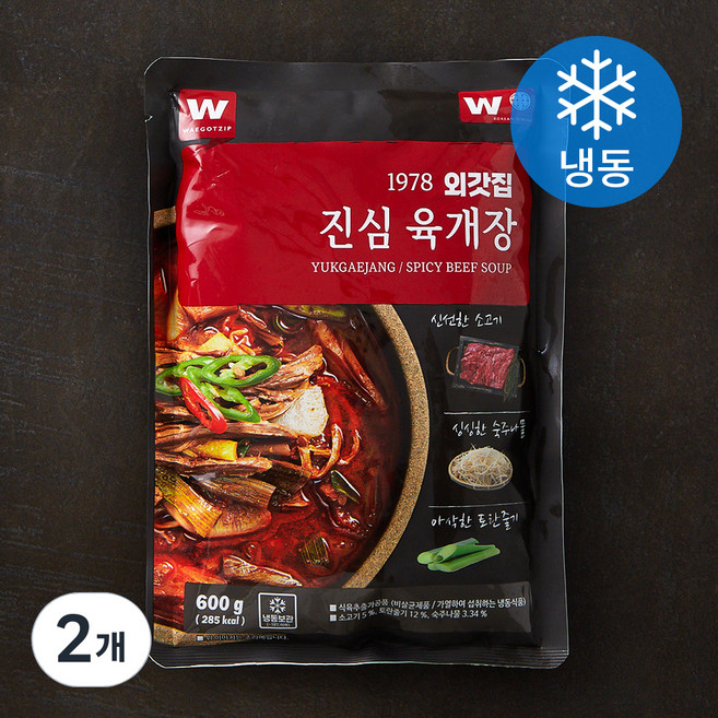 외갓집 진심 육개장 (냉동), 600g, 2개