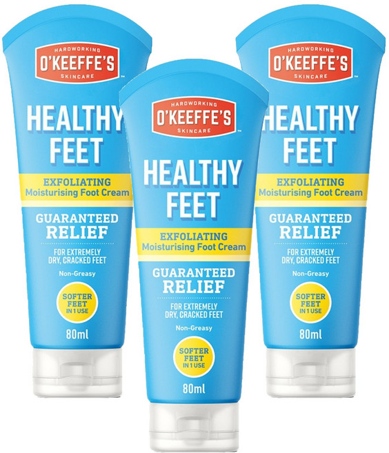 오킵스 헬시피트 익스폴리에이팅 모이스처라이징 풋 크림, 1개입, 3개, 80ml