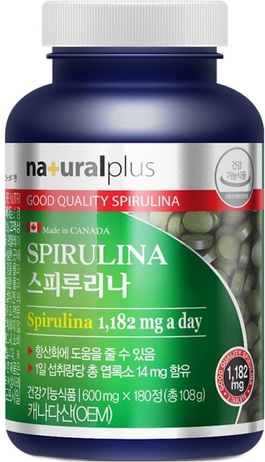 내츄럴플러스 스피루리나, 180정, 1개 - 쿠팡