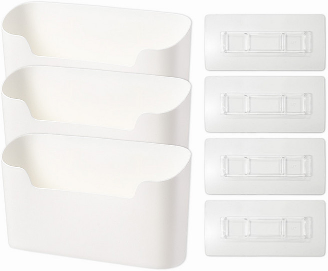 소하임 공간활용 슬림 수납함 3P, 화이트, 3개