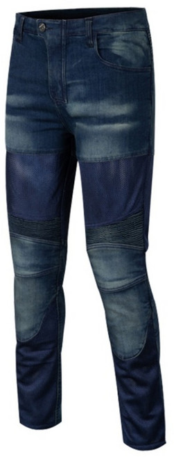 CONQUER Jervis 凱夫拉網眼摩托車褲 + 內襯 + 護具, 藍色