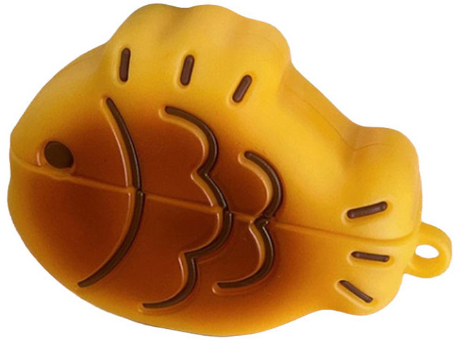 에델린 에어팟 실리콘 보호 케이스, 붕어빵 + 고리, 1개, Airpods 3 세대