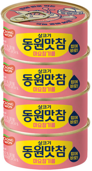 동원참치 맛참 마요참기름 통조림, 90g, 4개