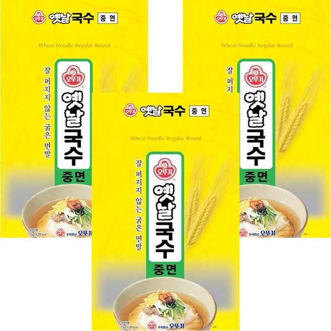 오뚜기옛날 국수중면, 3kg, 3개